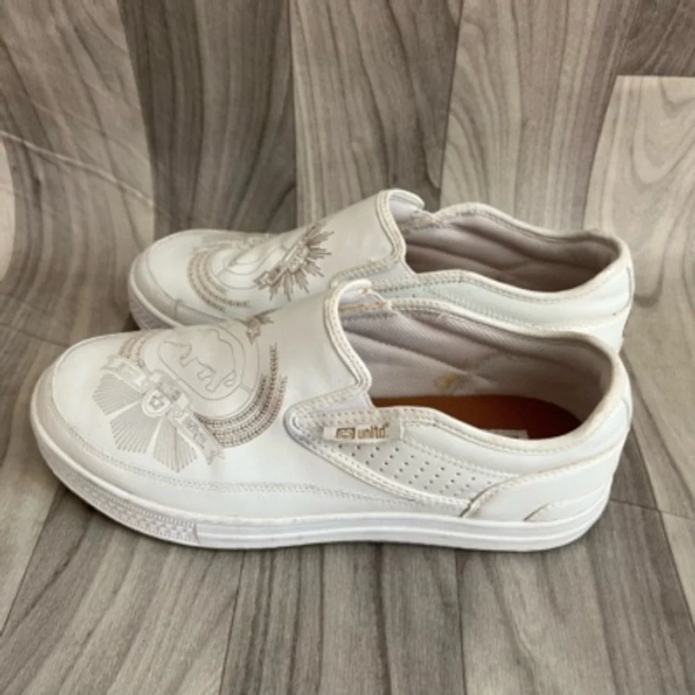 Ecko Unltd Mens Casual Slip-On Shoes White Leather Rhino Round Toe 9 EUR 42 - Picture 1 of 12